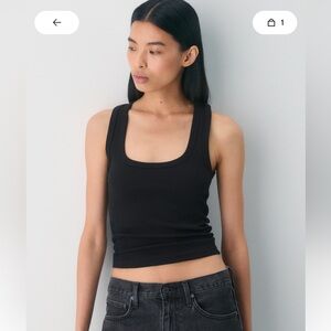 Aritzia Scoopneck Black Tank